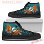 Angel Wings Miami Dolphins High Top Shoes Sport Sneakers