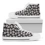 Angry Robot Pattern Print White High Top Shoes