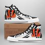 B&W Cincinnati Bengals High Top Shoes Custom Hockey Sport Sneakers