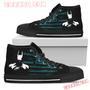 Batman Style Big Philadelphia Eagles High Top Shoes Sport Sneakers