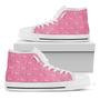 Be Strong Breast Cancer Pattern Print White High Top Shoes