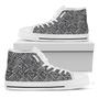 Black And White African Tribal Print White High Top Shoes