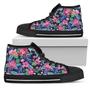 Blossom Tropical Flower Pattern Print Women's High Top Shoes