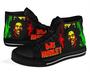 Bob Marley Sneakers High Top Shoes Fan Gift