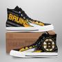 Boston Bruins High Top Shoes Custom American Flag Sneakers