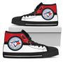 Bright Colours Open Sections Great Logo Toronto Blue Jays High Top Shoes