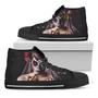 Calavera Girl Day Of The Dead Print Black High Top Shoes