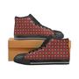 Canadian Maple Leaves Pattern background Men's High Top Shoes Black
