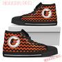 Chevron Broncos Baltimore Orioles High Top Shoes Sport Sneakers