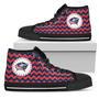 Chevron Broncos Columbus Blue Jackets High Top Shoes