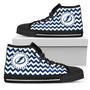 Chevron Broncos Tampa Bay Lightning High Top Shoes