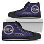 Circle Logo Baltimore Ravens High Top Shoes