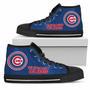 Circle Logo Chicago Cubs High Top Shoes