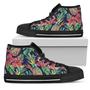 Colorful Aloha Pineapple Pattern Print Men's High Top Shoes