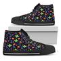 Colorful Halloween Party Black High Top Shoes
