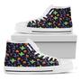 Colorful Halloween Party Pattern Print White High Top Shoes