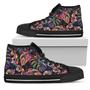 Colorful Leaf Tropical Pattern Print Men's High Top Shoes