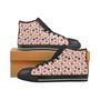 Colorful Maple Leaf pattern Women's High Top Shoes Black