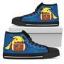 Colorful Pikachu Laying On Ball Los Angeles Dodgers High Top Shoes