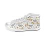 Cute Beagle Dog Pattern Background Men'S High Top Shoes White