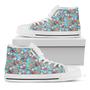 Cute Christmas Elements Pattern Print White High Top Shoes