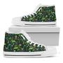 Cute Dinosaur And Floral Pattern Print White High Top Shoes