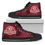 Cute Jurassic Park Cincinnati Reds High Top Shoes