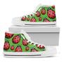 Cute Ladybug Pattern Print White High Top Shoes