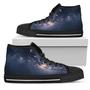 Dark Milky Way Galaxy Space Print Men's High Top Shoes