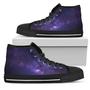 Dark Purple Milky Way Galaxy Space Print Women's High Top Shoes