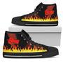 David Bowie Sneakers Flames High Top Shoes Music Fan