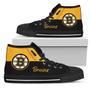 Divided Colours Stunning Logo Boston Bruins High Top Shoes