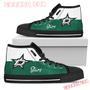 Divided Colours Stunning Logo Dallas Stars High Top Shoes Sport Sneakers