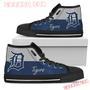 Divided Colours Stunning Logo Detroit Tigers High Top Shoes Sport Sneakers