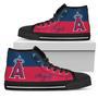 Divided Colours Stunning Logo Los Angeles Angels High Top Shoes