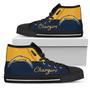 Divided Colours Stunning Logo Los Angeles Chargers High Top Shoes