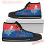 Divided Colours Stunning Logo Los Angeles Dodgers High Top Shoes Sport Sneakers