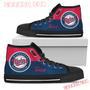 Divided Colours Stunning Logo Minnesota Twins High Top Shoes Sport Sneakers