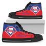 Divided Colours Stunning Logo Philadelphia Phillies High Top Shoes