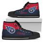 Divided Colours Stunning Logo Tennessee Titans High Top Shoes