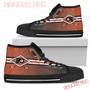 Double Stick Check Philadelphia Flyers High Top Shoes Sport Sneakers