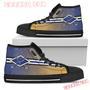 Double Stick Check St Louis Blues High Top Shoes Sport Sneakers