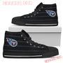 Edge Straight Perfect Circle Tennessee Titans High Top Shoes Sport Sneakers