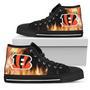 Fighting Like Fire Cincinnati Bengals High Top Shoes