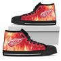 Fighting Like Fire Detroit Red Wings High Top Shoes