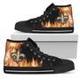 Fighting Like Fire New Orleans Saints High Top Shoes