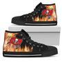 Fighting Like Fire Tampa Bay Buccaneers High Top Shoes