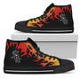 Fire Burning Fierce Strong Logo Chicago White Sox High Top Shoes