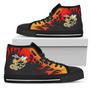 Fire Burning Fierce Strong Logo Georgia Tech Yellow Jackets High Top Shoes