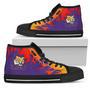 Fire Burning Fierce Strong Logo LSU Tigers High Top Shoes